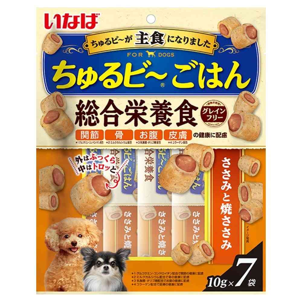 いなばペットフード いなば ちゅるビ～ごはん 総合栄養食 ささみと焼ささみ 10g×7袋