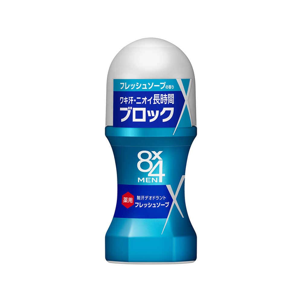 【医薬部外品】花王 8×4 MEN（エイトフォーメン） ロールオン フレッシュソープ 60ml【2個セット】