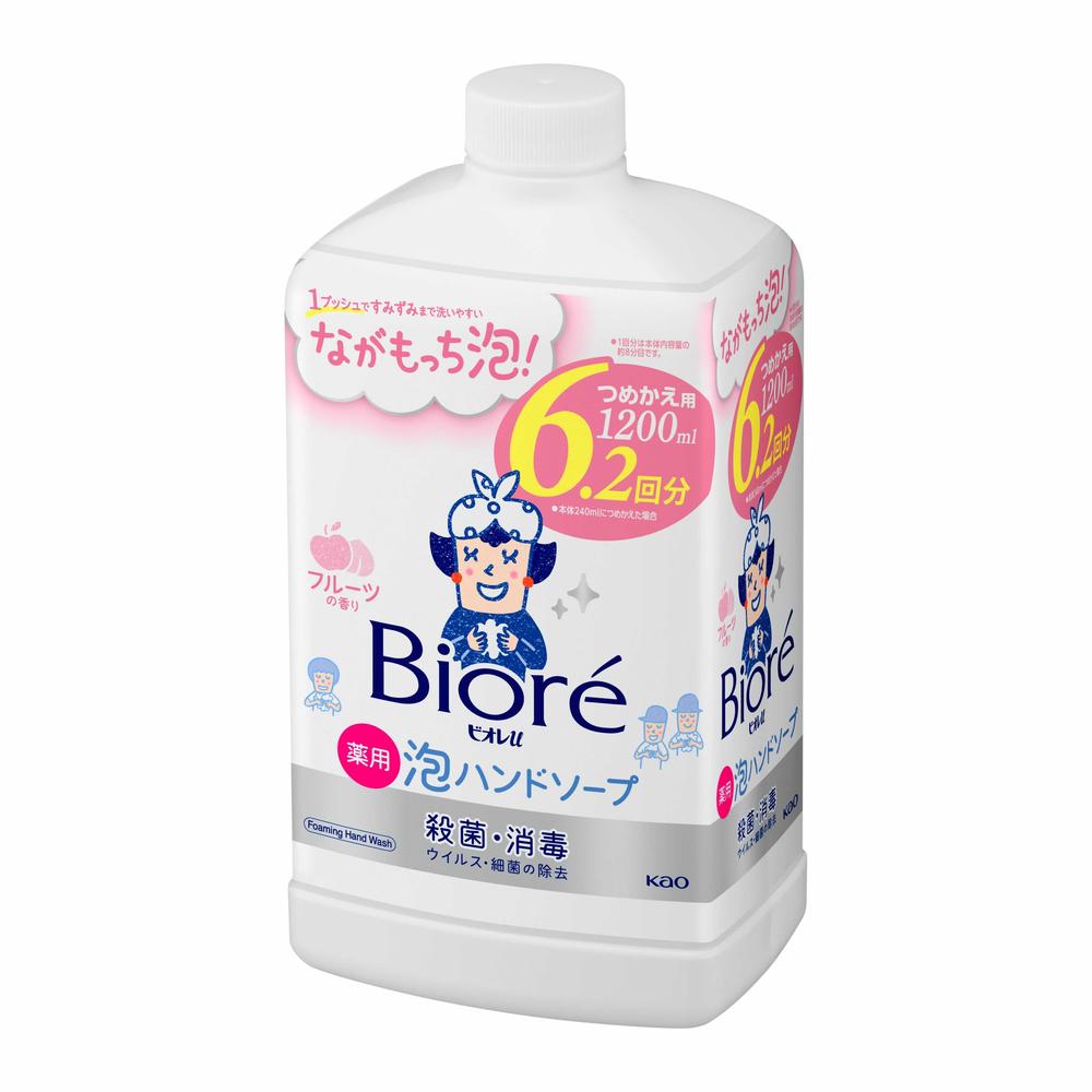 【医薬部外品】花王 ビオレu 泡ハンドソープ フルーツの香り つめかえ用 1200ml
