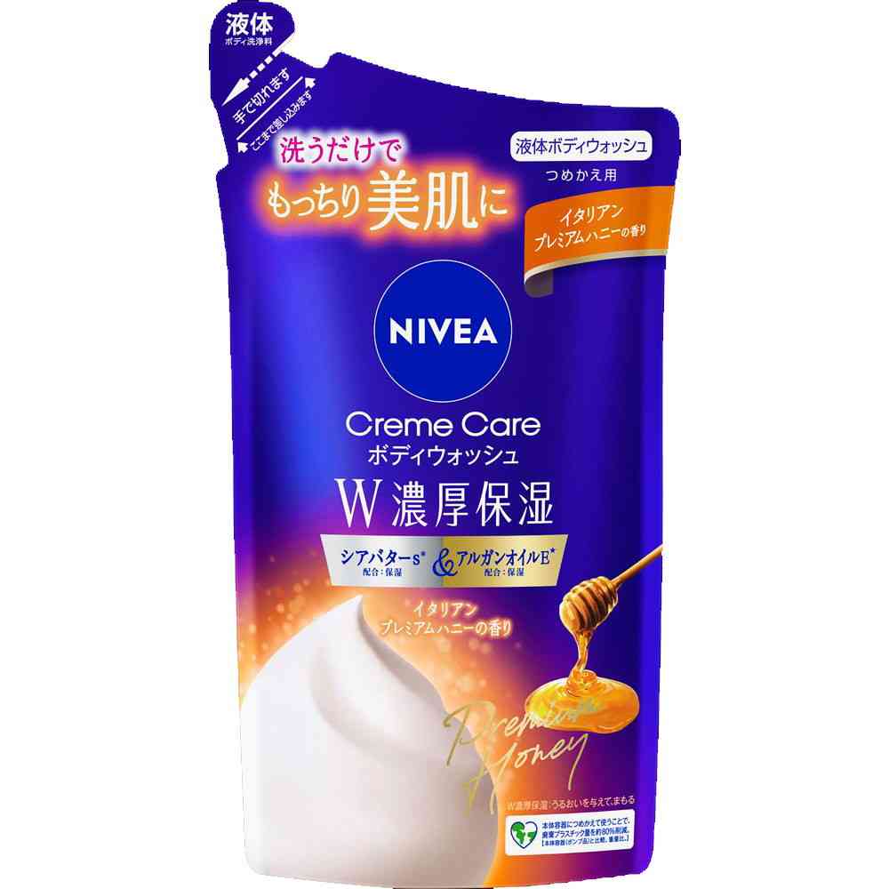 花王 ニベア クリームケアボディウォッシュ W濃厚保湿 イタリアンプレミアムハニーの香り つめかえ用 340ml