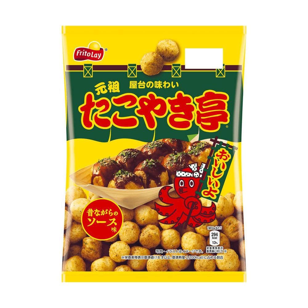 ◆カルビー 元祖たこやき亭昔ながらのソース味 55g   [12個セット]