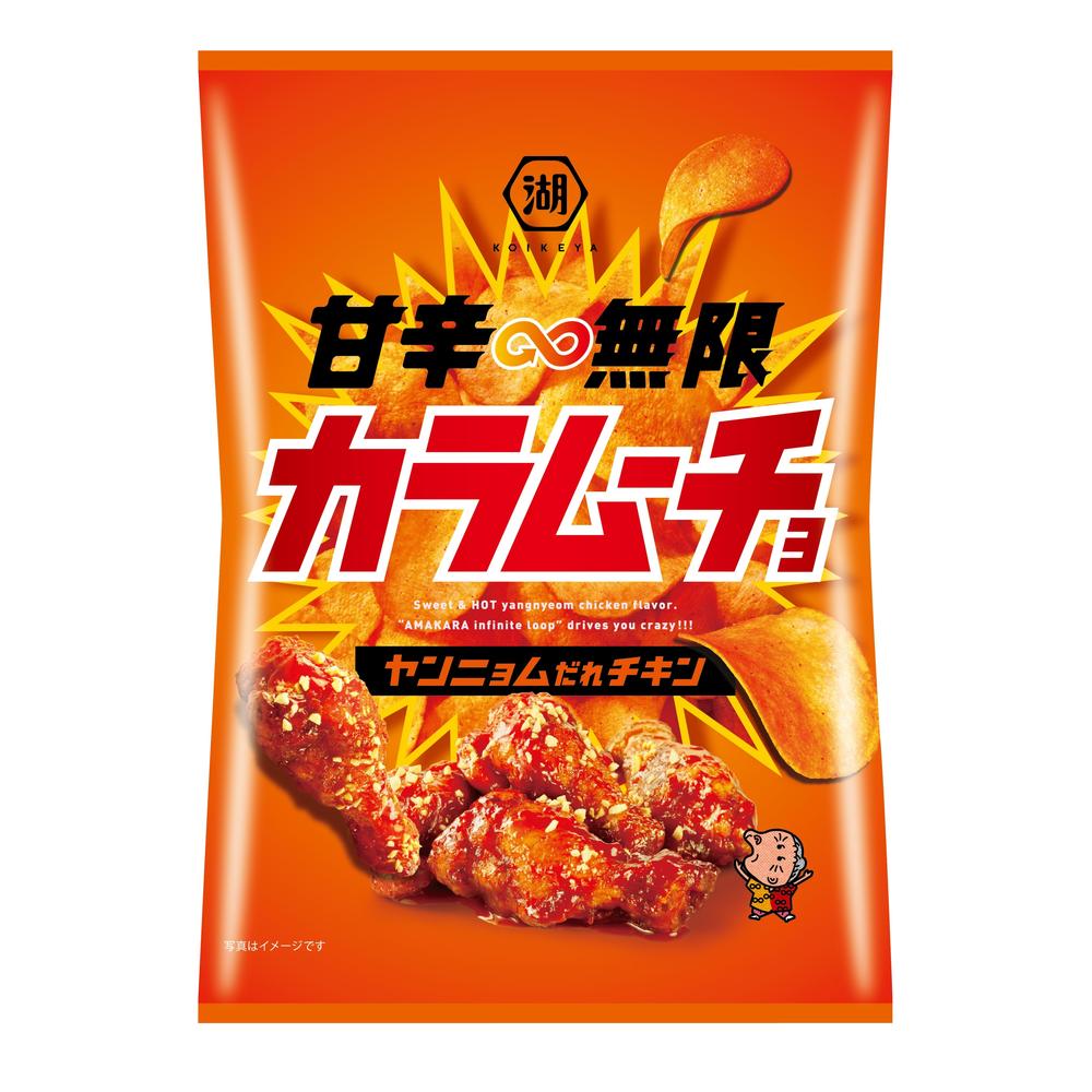 ◆湖池屋 甘辛カラムーチョヤンニョムだれチキン 53g   [12個セット]
