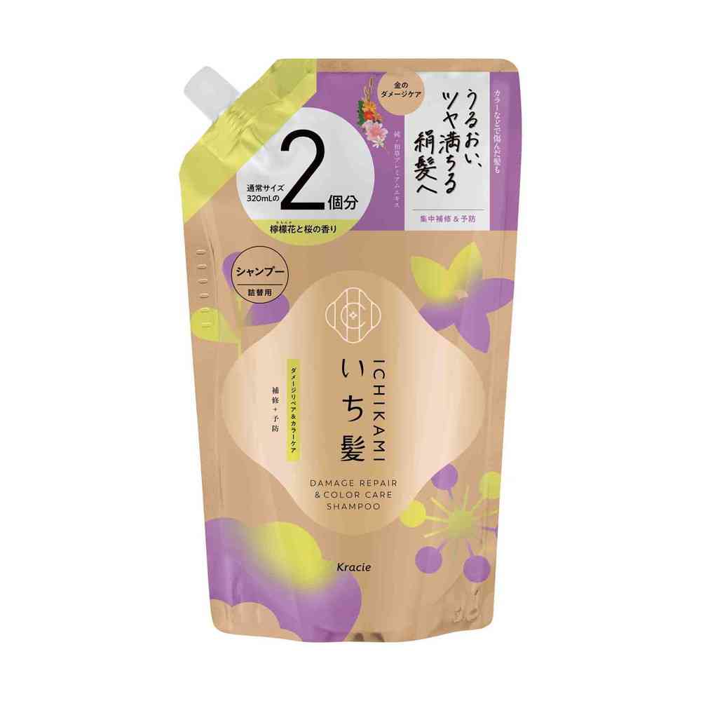 クラシエ いち髪 ダメージリペア＆カラーケア シャンプー 詰替用2回分 640ml
