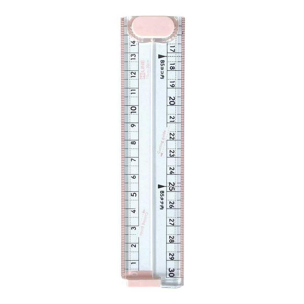 クツワ ノートぴったりに切れる定規ピンク 1個