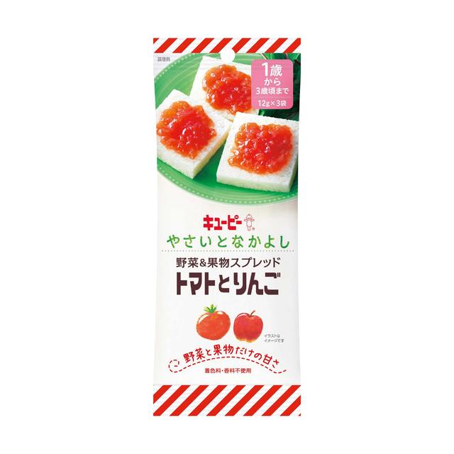 ◆キューピー やさいとなかよしスプレッド トマトとりんご 12g×3（1歳～）
