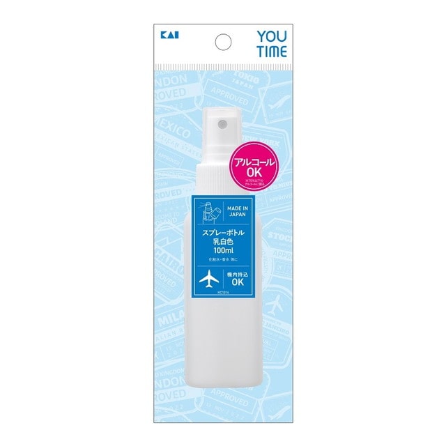 貝印 ユータイム スプレーボトル 乳白色 100ml 1本