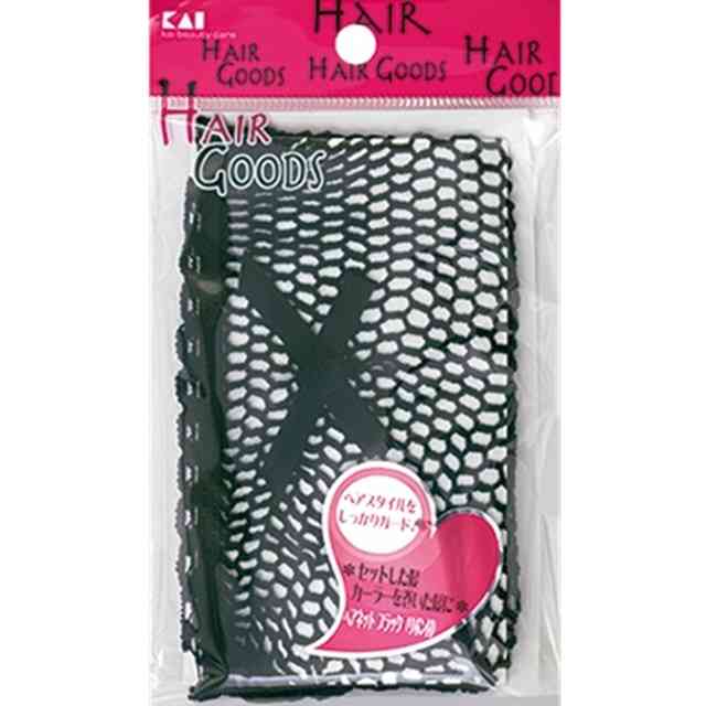 貝印 HA3045 H／G ヘアネット ブラック（リボン付） 1コ入