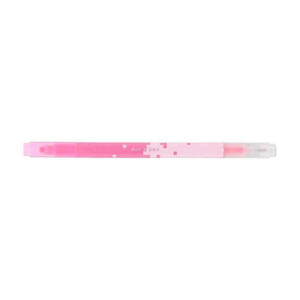 サンスター文具 四角マーカー dot e pen（ドット・エ・ペン） 蛍光ピンク