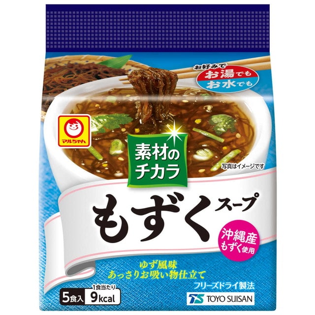 ◆マルちゃん 沖縄産もずくスープ 5P【6個セット】