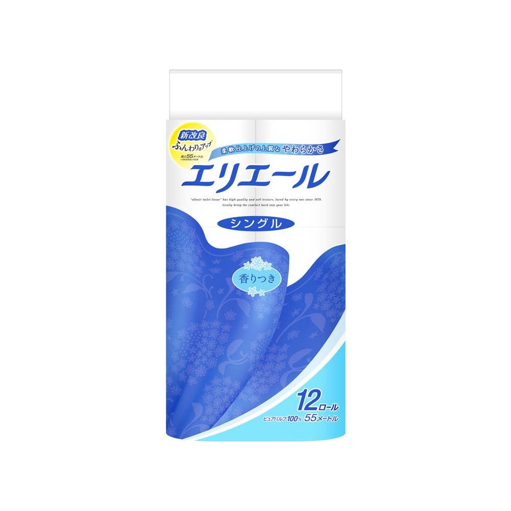 大王製紙 エリエールトイレットティシュー シングル 12ロール   [6個セット]