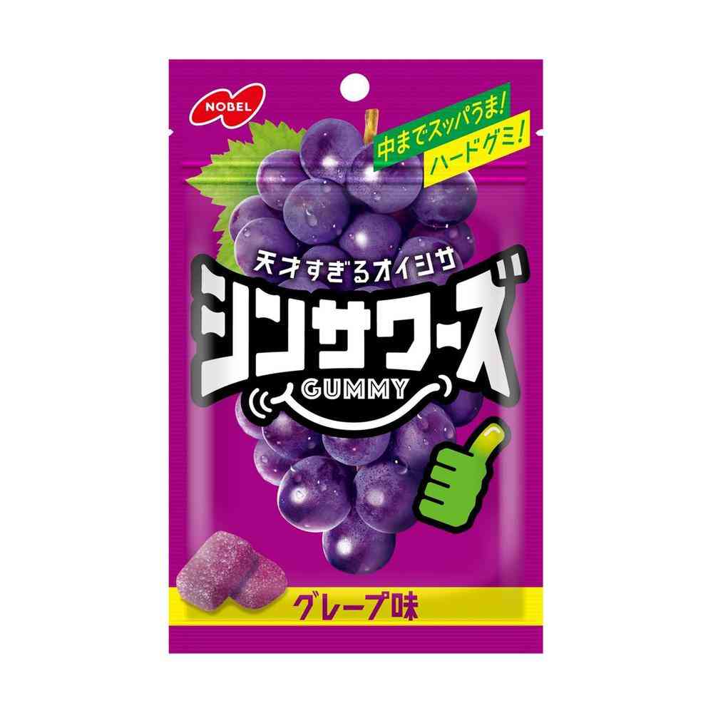 ◆ノーベル製菓 シンサワーズグミ グレープ味 50g [6個セット]