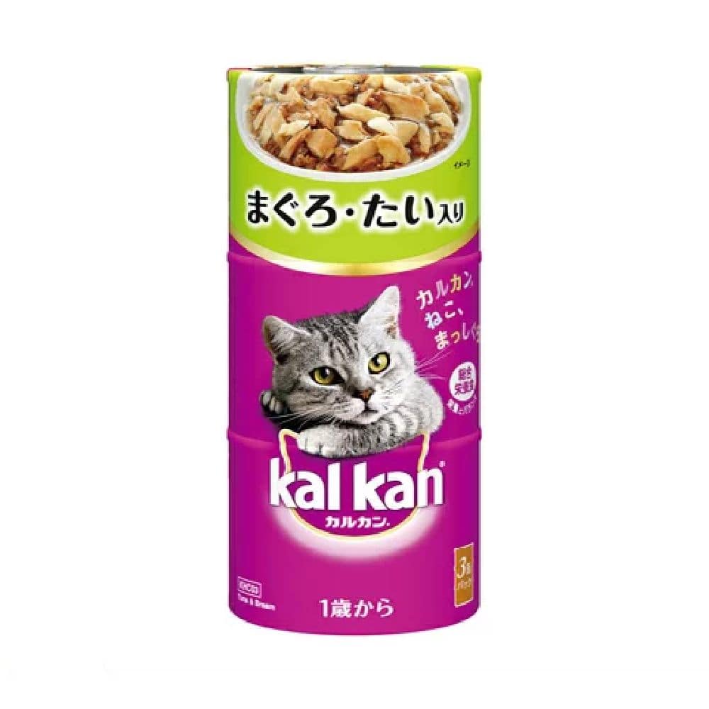 マース カルカン ハンディ缶 1歳から まぐろ・たい入り 160g×3缶