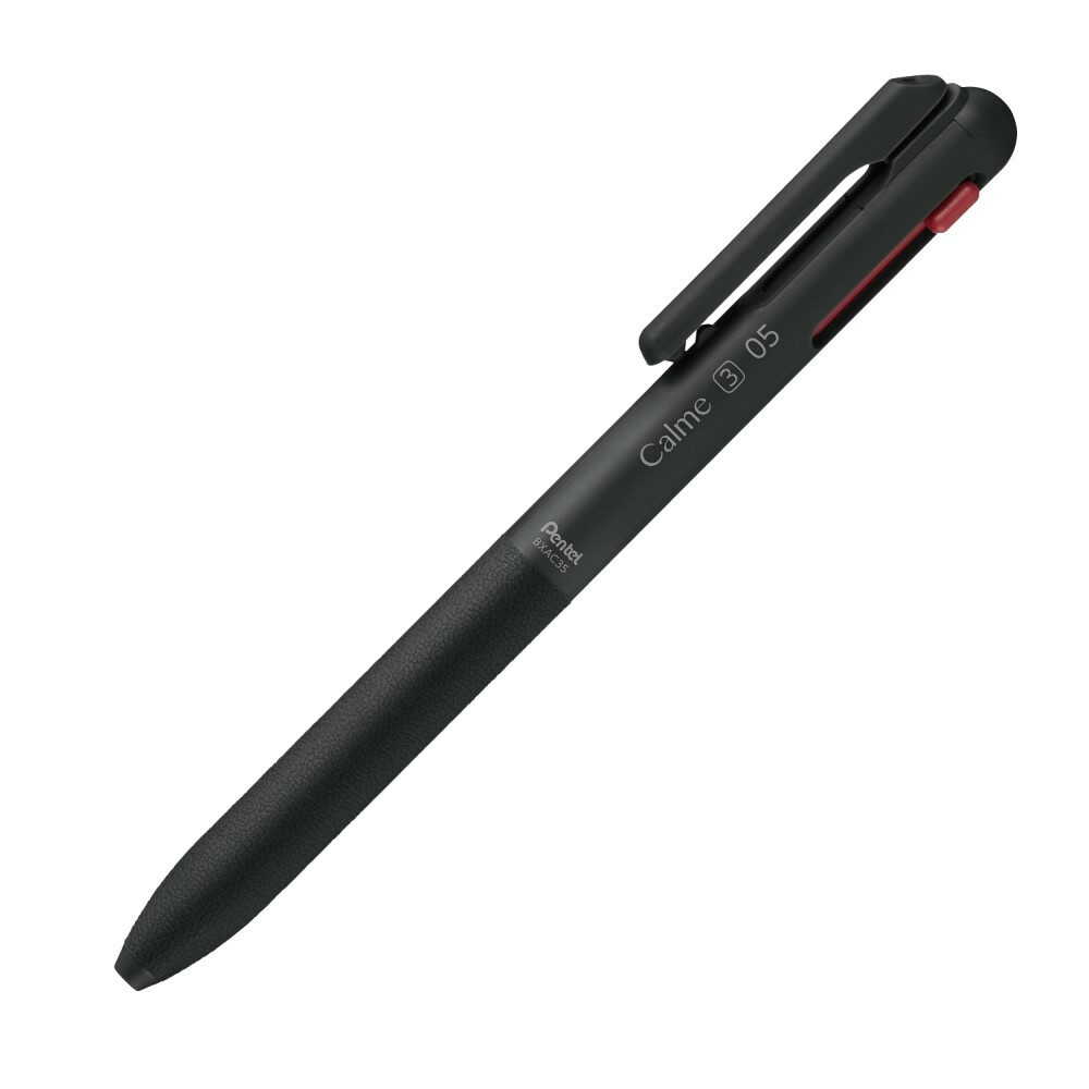 ぺんてる 3色ボールペン Calme カルム 0.5mm ブラック軸 BXAC35A 1本