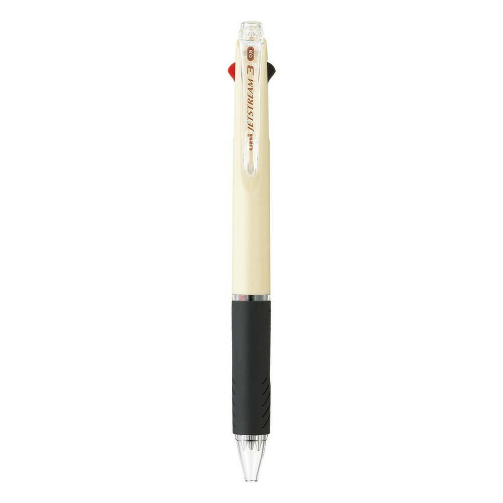 三菱鉛筆 ジェットストリーム3色ビールペン 0.5mm アイボリー 1本