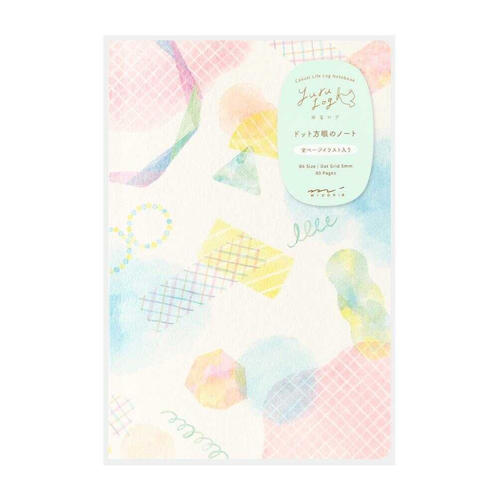 ミドリ ノート＜B6＞ ゆるログ 水彩柄 1冊