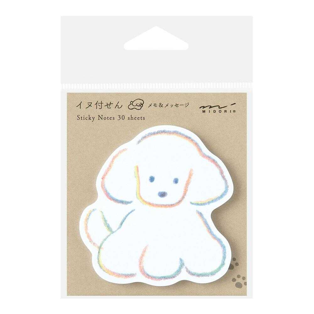 ミドリ 付せん紙 ダイカットイヌ柄 30枚入