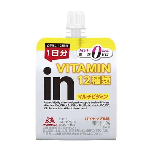 ◆inゼリー マルチビタミン カロリーゼロ 180g【6個セット】▽検品時開梱商品のため開梱跡あり