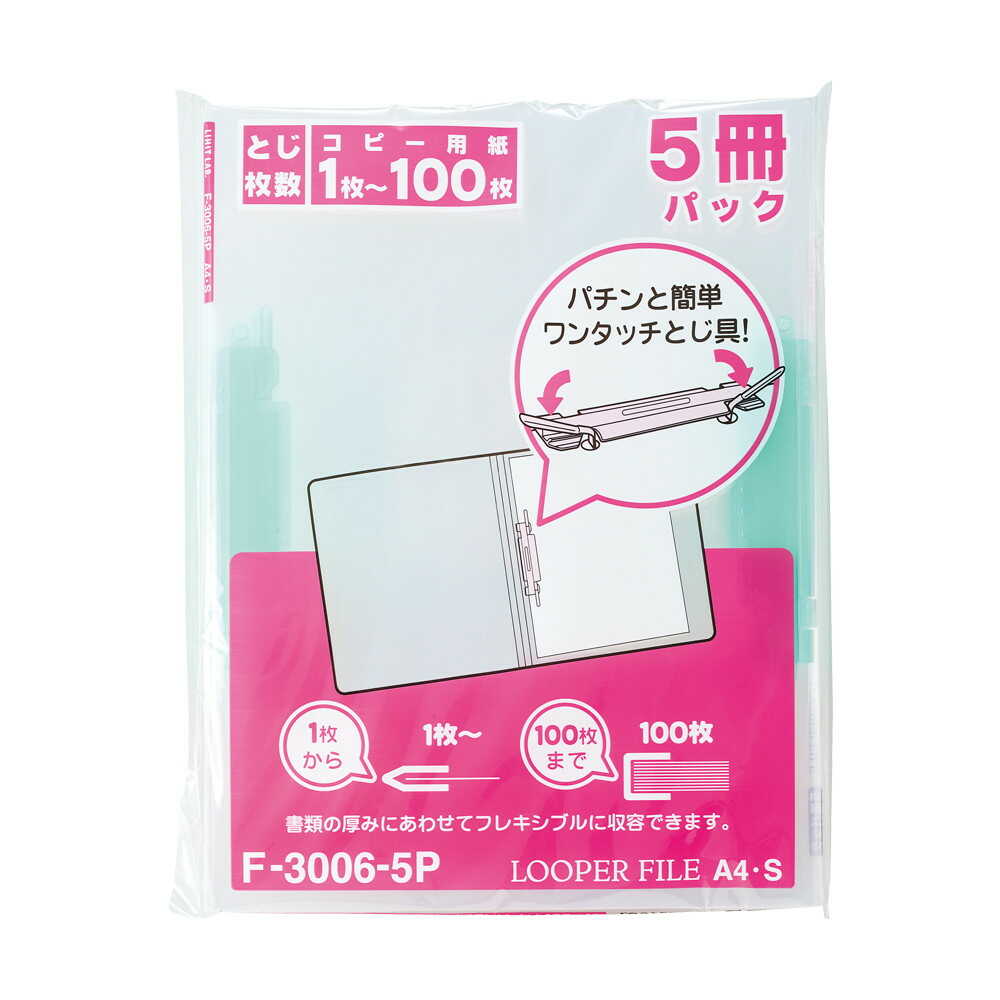 リヒトラブ ルーパーファイル A4 緑 5冊パック