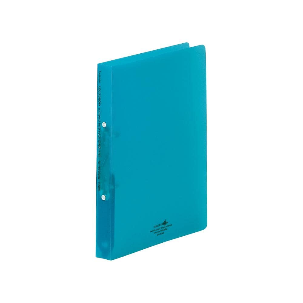 リヒト AQUA DROPs リングファイル（ツイストリング） A4 青緑 コピー用紙150枚 1冊