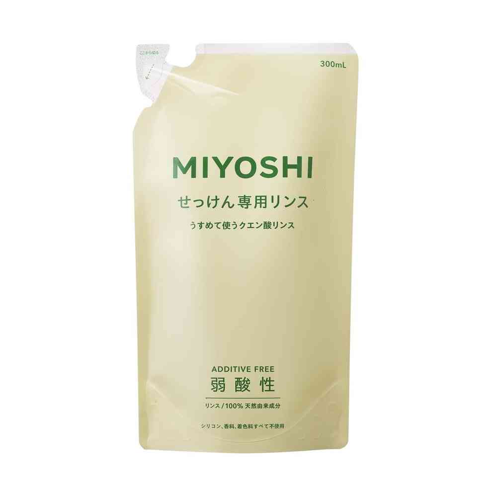 ミヨシ 無添加石けん専用リンス 詰替＋＋ 300ML