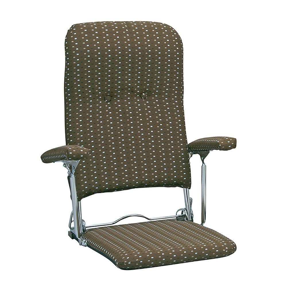 折りたたみ座椅子 PLACE（プラス）YS-1046 BR【直送品】 返品・キャンセル・他商品と同時購入は不可