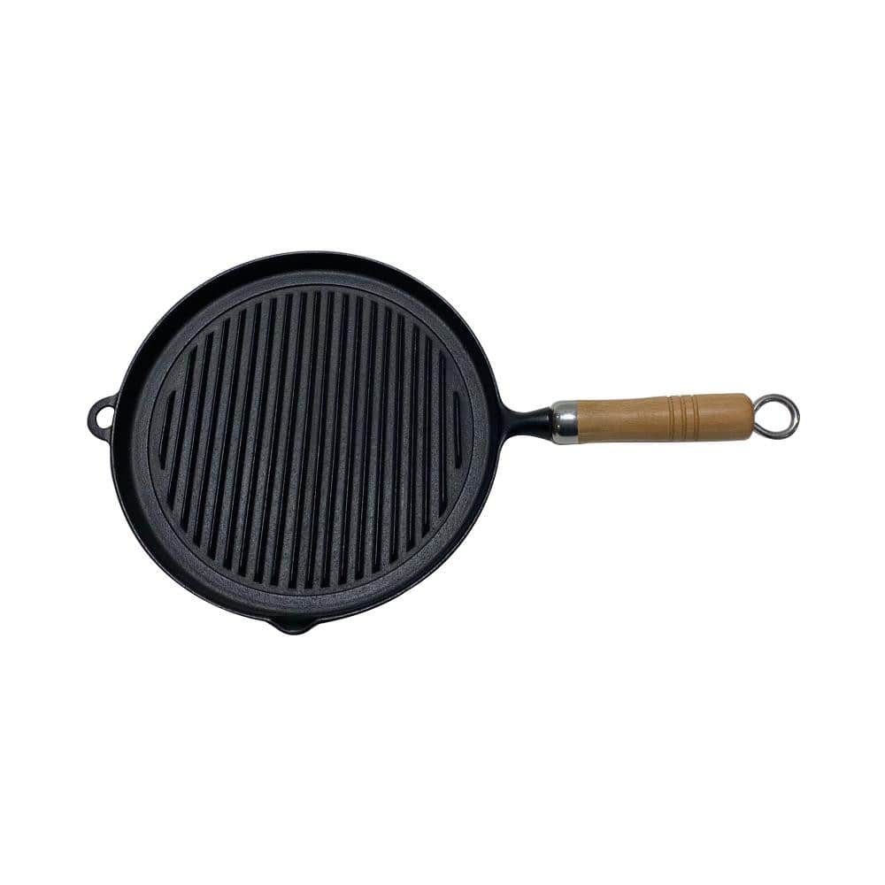 南部鉄器 グリルパン(木柄付) 23029 【直送品】 返品・キャンセル・他商品と同時購入は不可