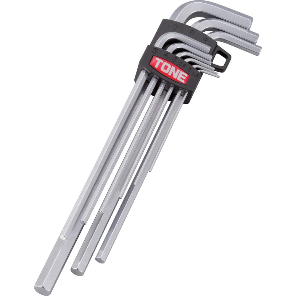 TONE マスターツールロング六角棒L形レンチセット 9pcs 【直送品】 返品・キャンセル・他商品と同時購入は不可