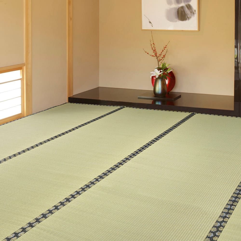 フリーカット裏付 い草カーペット みすず 本間6畳  【直送品】 返品・キャンセル・他商品と同時購入は不可