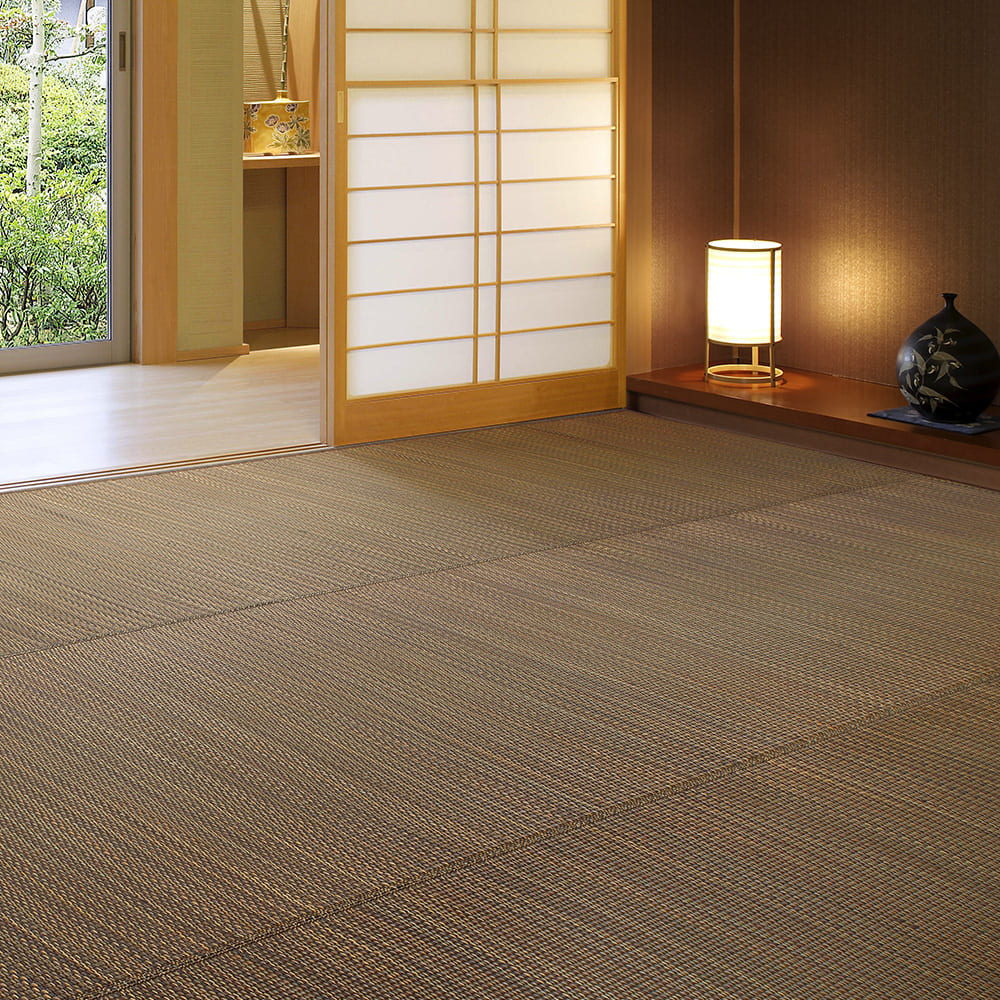 裏付き い草カーペット 南風 江戸間3畳 ブラウン 【直送品】 返品・キャンセル・他商品と同時購入は不可