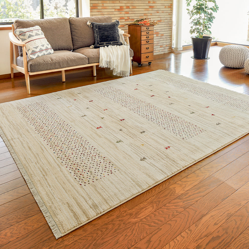 折り畳めるウィルトンラグ ジャルダン 200×250cm 【直送品】 返品・キャンセル・他商品と同時購入は不可