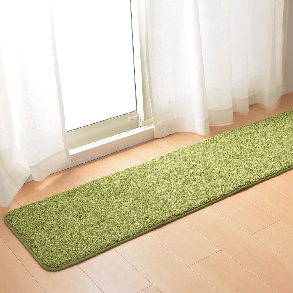 リアル芝生風のやわらかマット シーヴァ  45×180  【直送品】 返品・キャンセル・他商品と同時購入は不可
