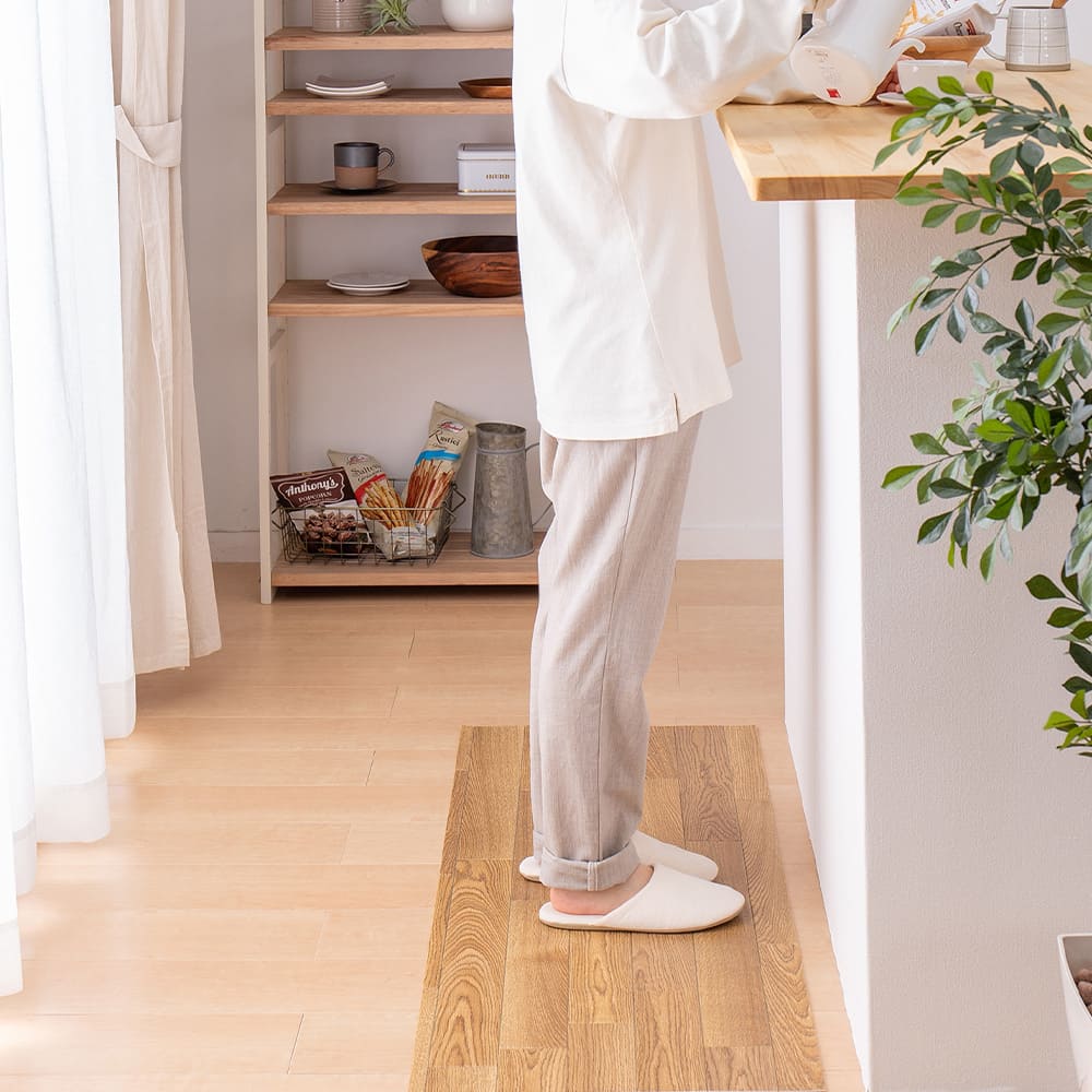 水拭きできるクッションフロア ナチュラル 90×250 【直送品】 返品・キャンセル・他商品と同時購入は不可