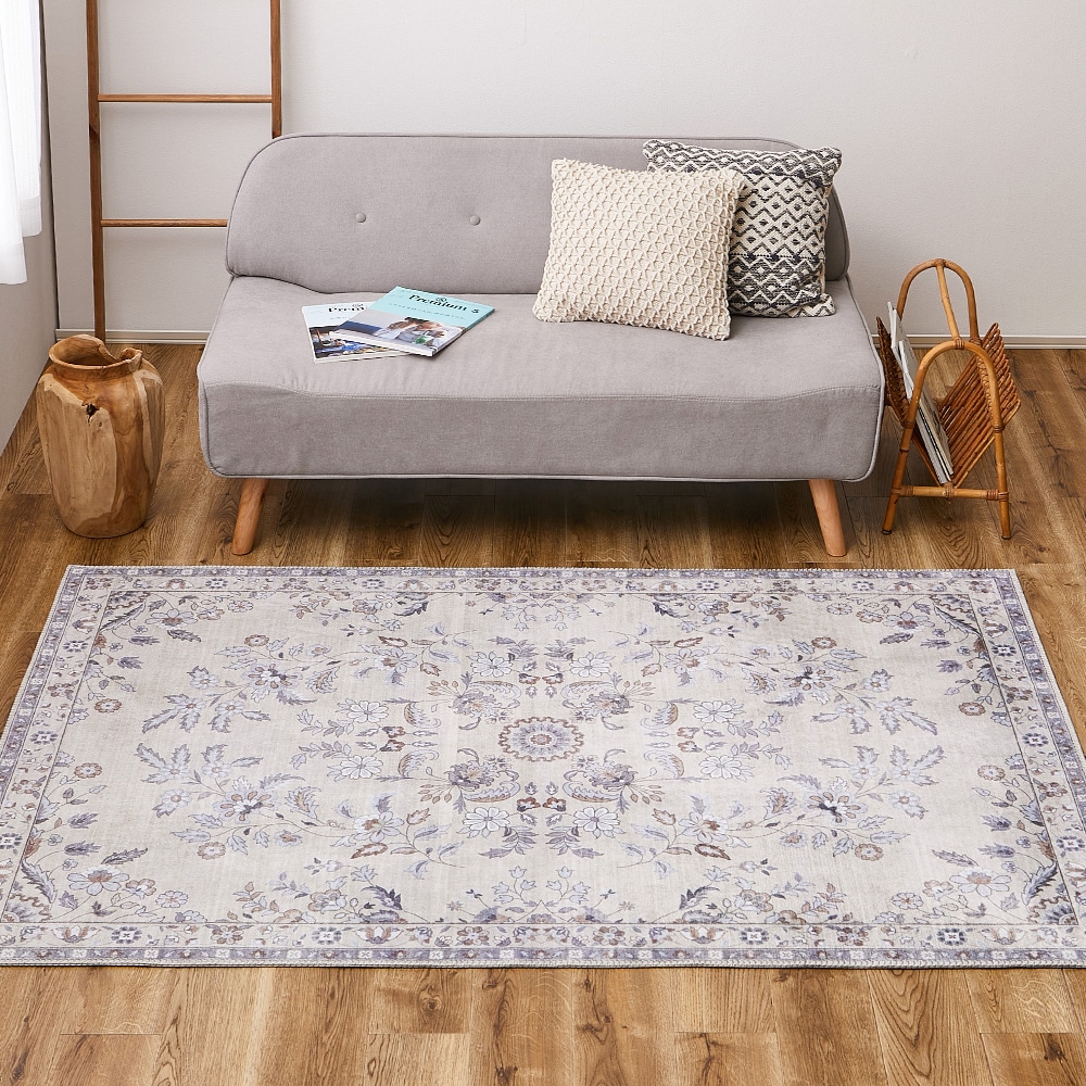ソフトフランネルラグ レーナ 190×190cm ベージュ 【直送品】 返品・キャンセル・他商品と同時購入は不可