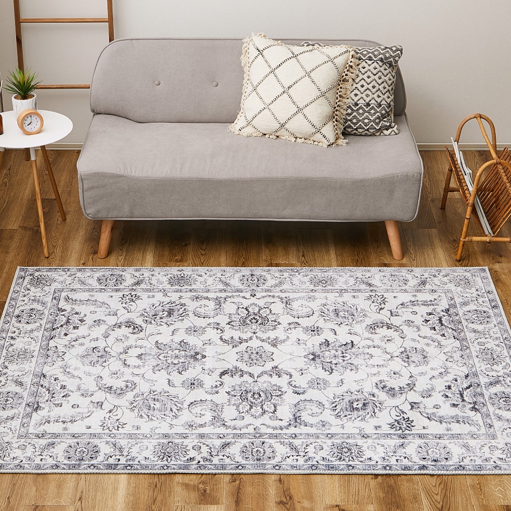 ソフトフランネルラグ ハーマル 190×190cm グレー 【直送品】 返品・キャンセル・他商品と同時購入は不可