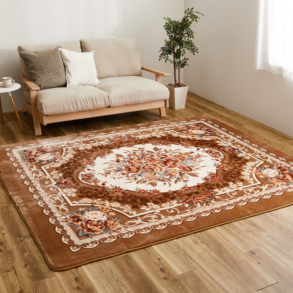 アドリア ホットカーペットカバー 200x300cm ベージュ 【直送品】 返品・キャンセル・他商品と同時購入は不可