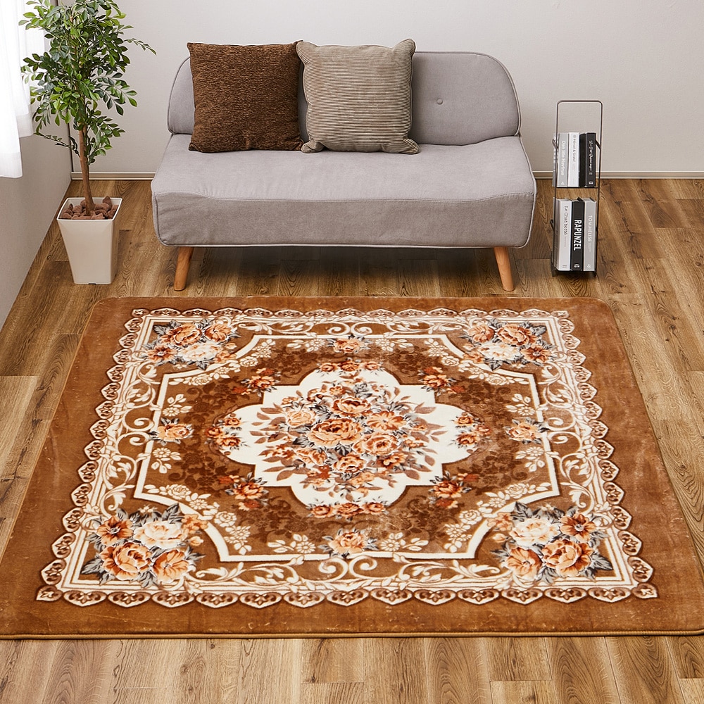 アドリア ホットカーペットカバー 220x220cm ベージュ 【直送品】 返品・キャンセル・他商品と同時購入は不可