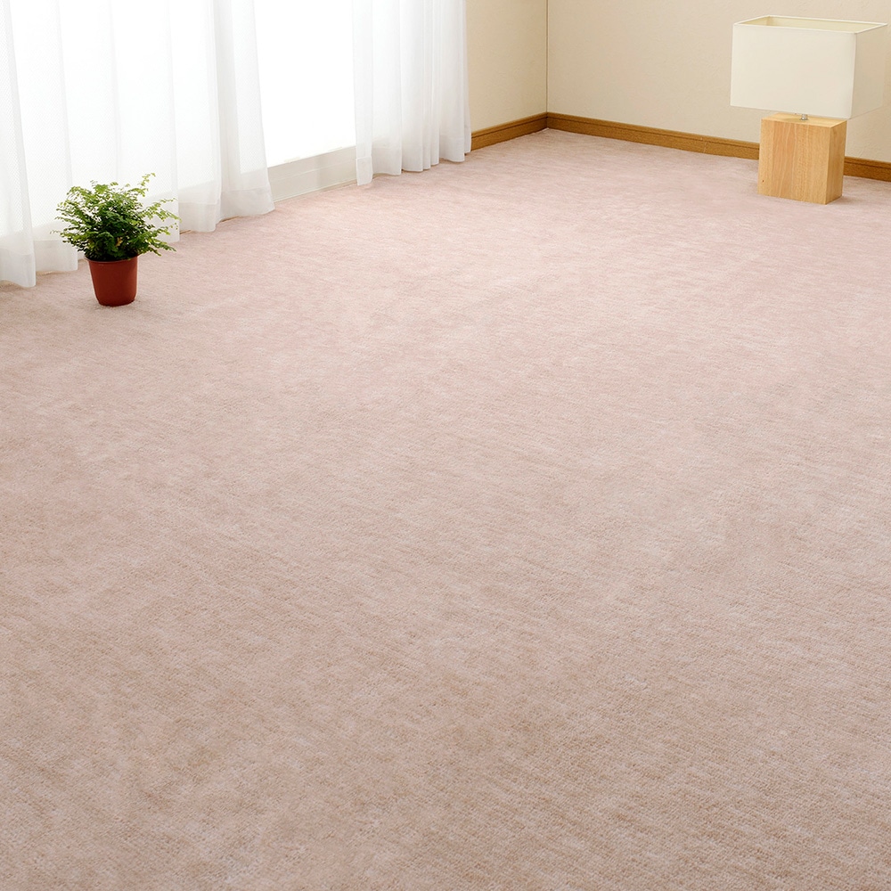 ペットにやさしい平織カーペット ラウム 255×255cm ベージュ 【直送品】 返品・キャンセル・他商品と同時購入は不可