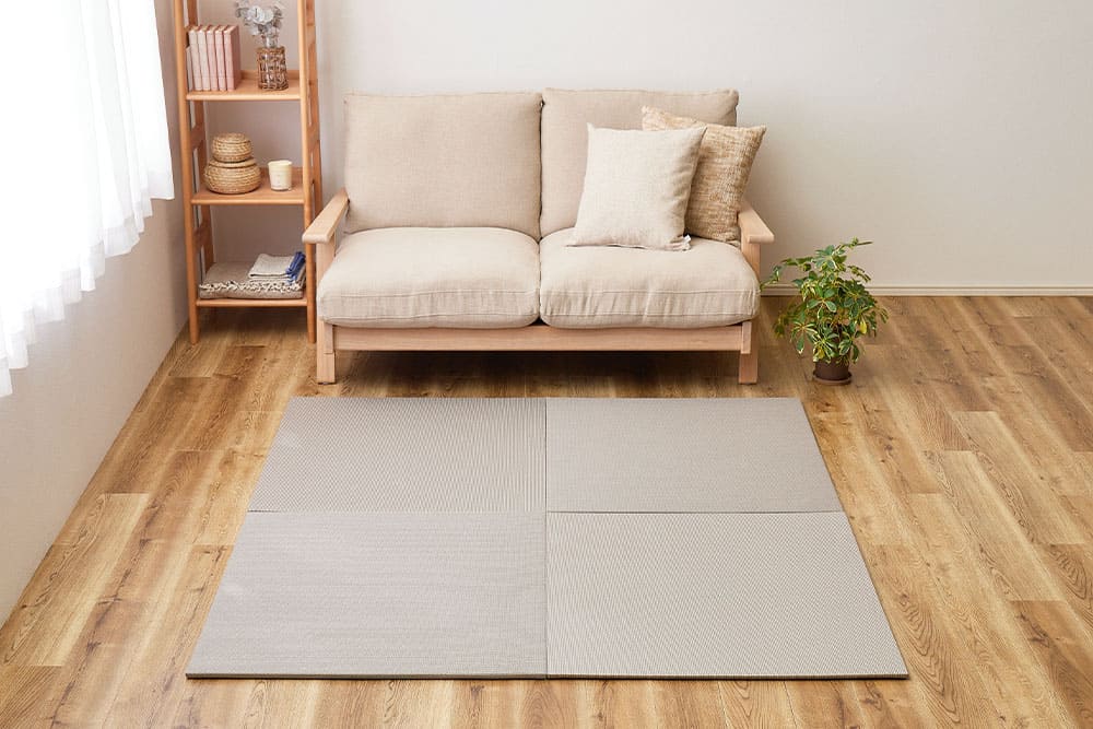DIY畳 樹 同色9枚セット GYS 82×82×1.3cm 【直送品】 返品・キャンセル・他商品と同時購入は不可
