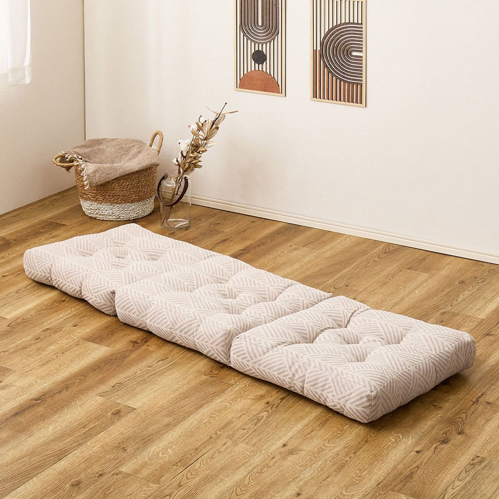 インド綿 ごろ寝クッション クラック 約50×150cm ホワイト 【直送品】 返品・キャンセル・他商品と同時購入は不可
