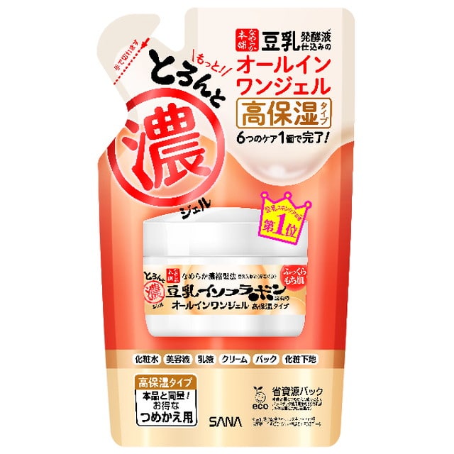サナ なめらか本舗 豆乳イソフラボン とろんと濃ジェルエンリッチ つめかえ 100g