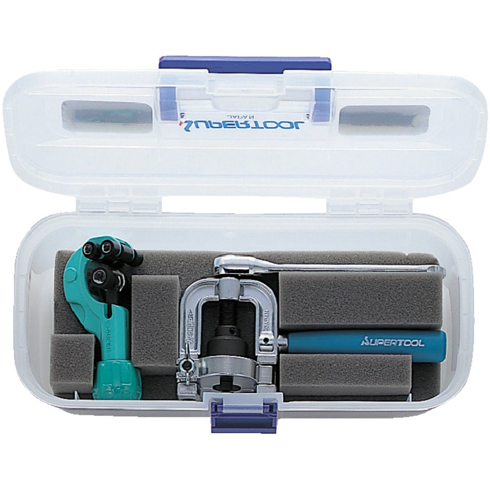 スーパーラチェットハンドルフレキ管ツバ出し・カッター工具セット 【直送品】 返品・キャンセル・他商品と同時購入は不可