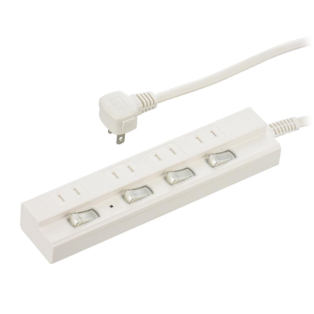 オーム電機 節電タップ 雷ガード 4個口 HS-TPK42W-22