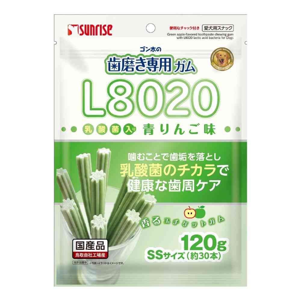 マルカン サンライズ ゴン太の歯磨ガムSS乳酸菌青りんご