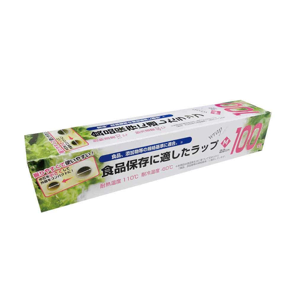 SUNSTYLE 食品保存に適したラップM 22cm×100?【30個セット】