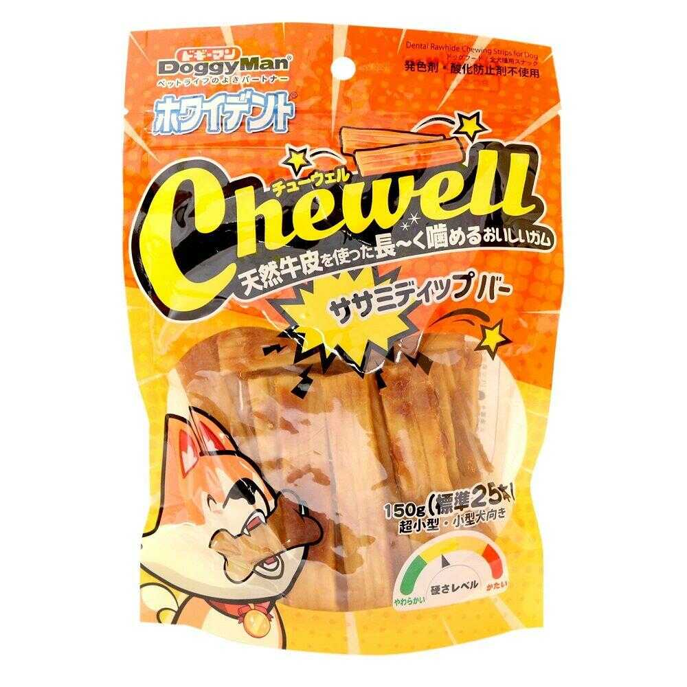 ドギーマン ホワイデント Chewell ササミディップバー 150g（標準25本）