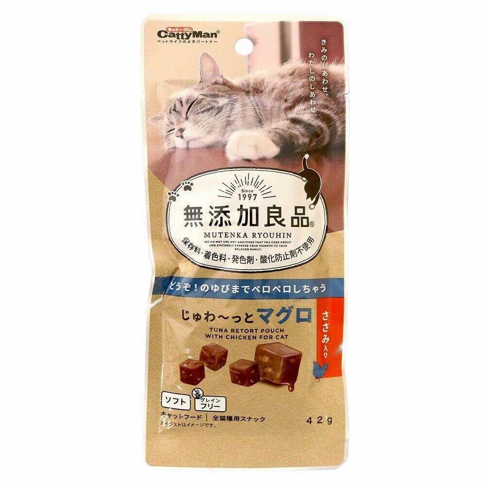 キャティーマン 無添加良品 じゅわ～っとマグロ ささみ入り 42g