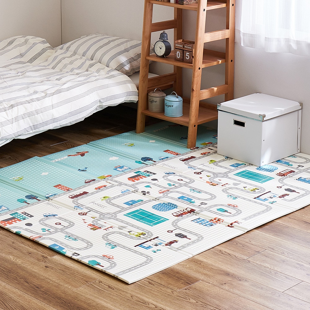 折りたため水拭き可 プレイマット エクスロード 148x196cm 【直送品】 返品・キャンセル・他商品と同時購入は不可