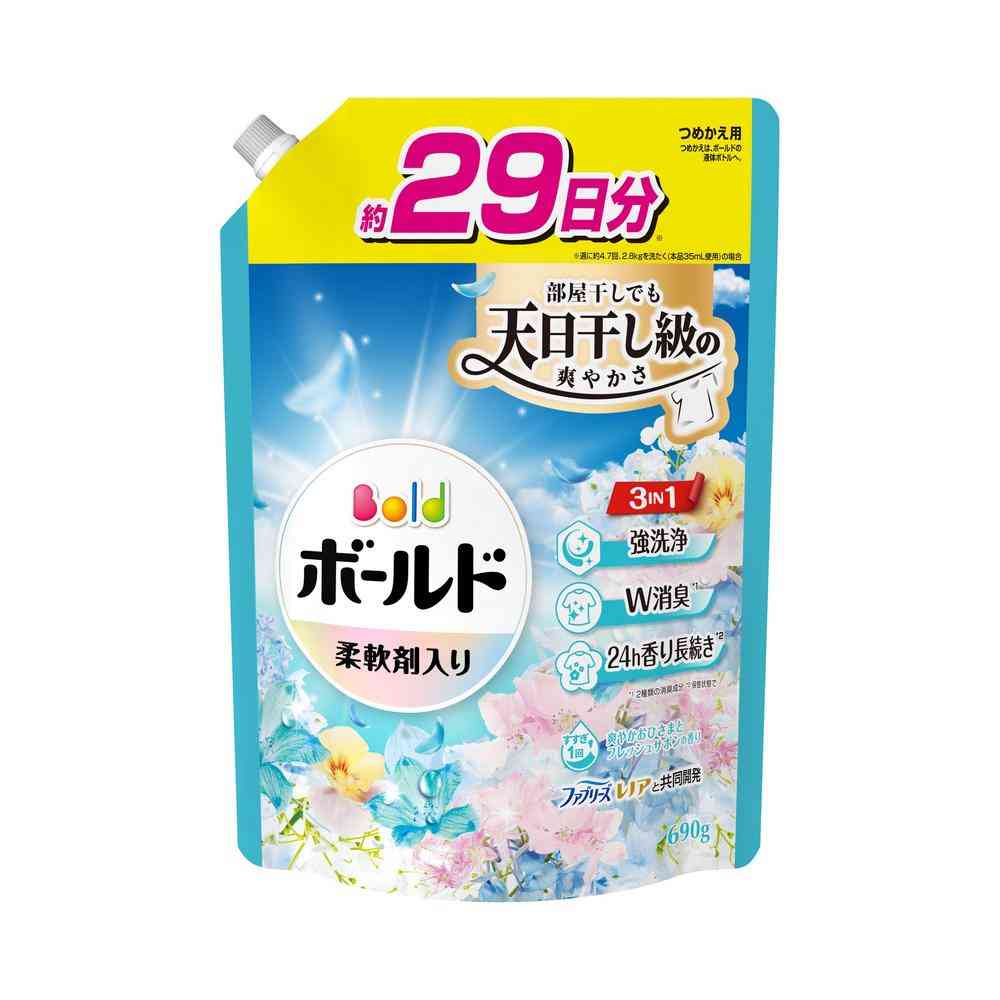 P&G ボールド ジェル フレッシュフラワーサボン つめかえ 超特大 690g