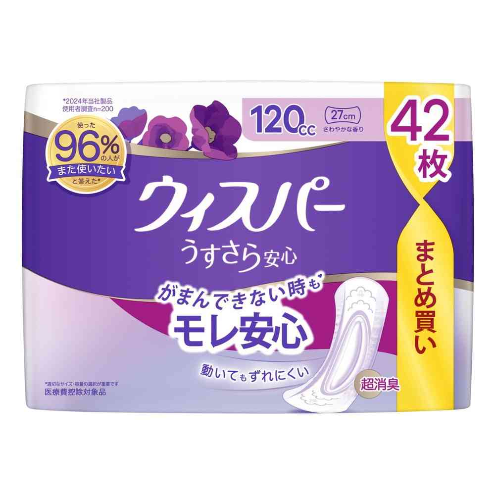 P&G ウィスパーウスサラ安心 120cc 42枚