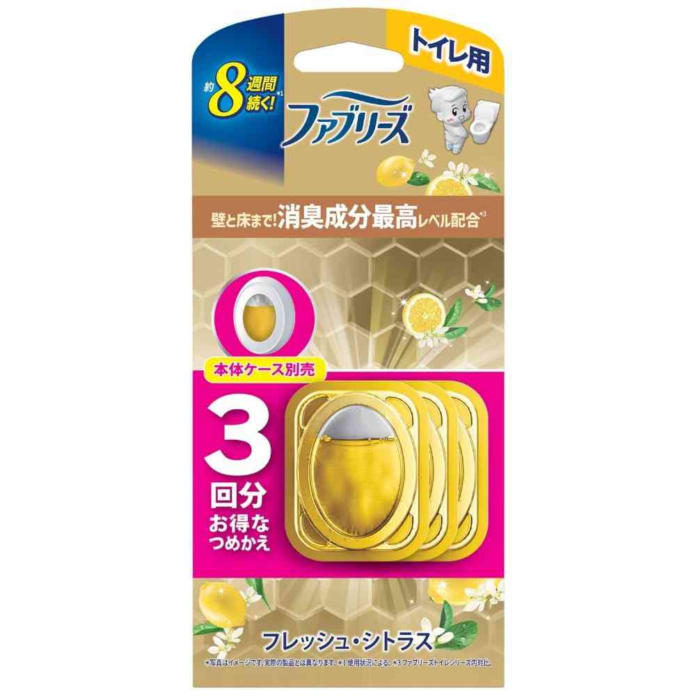 P＆G ファブリーズ トイレ用 消臭成分最高レベル フレッシュ・シトラス つめかえ 6.3mlx3回分